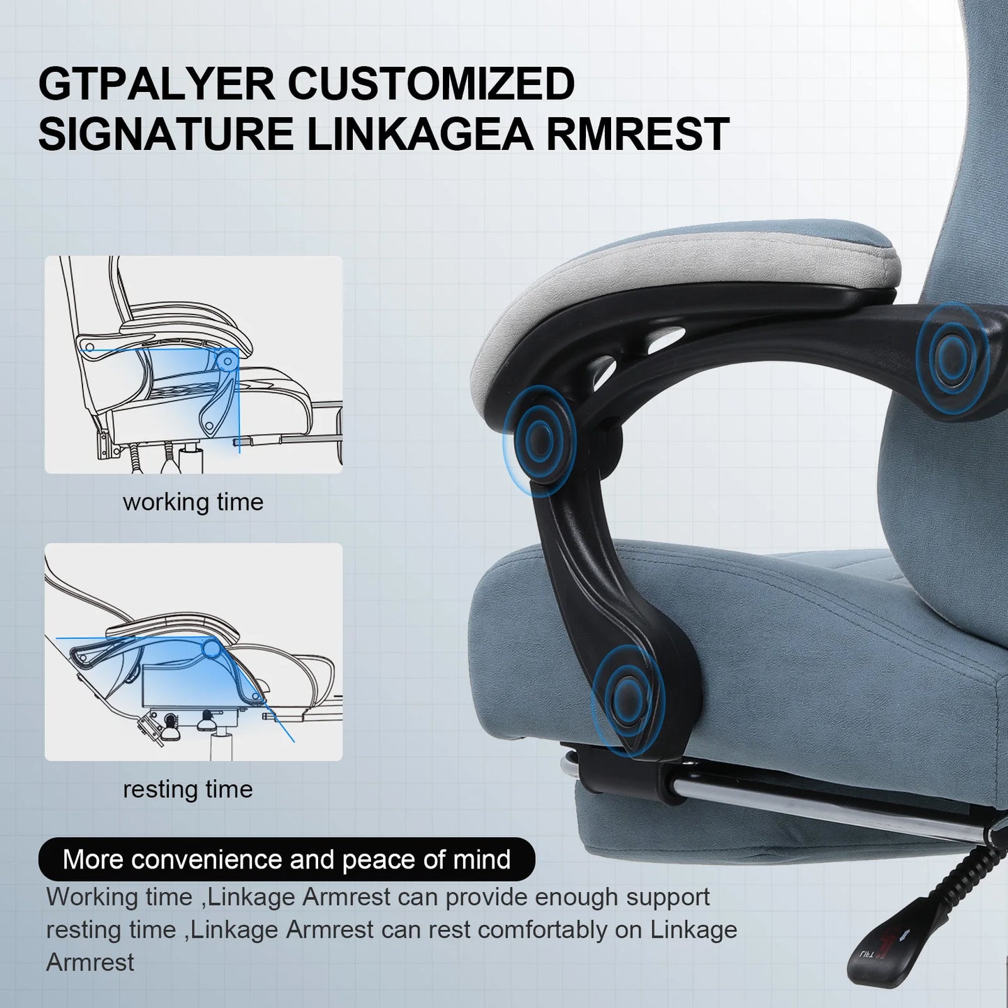 Gaming Chair – Ergonomic Office Chair with Pocket Spring, Lumbar & Footrest