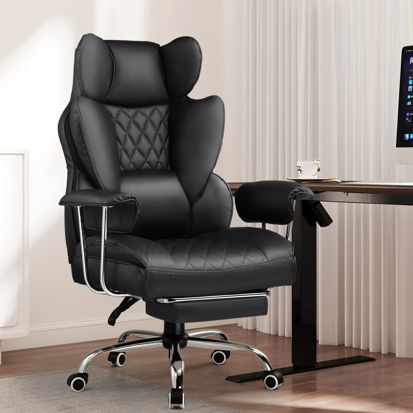 Big & Tall Gaming Chair – Ergonomic Office Chair with Lumbar Support & Footrest