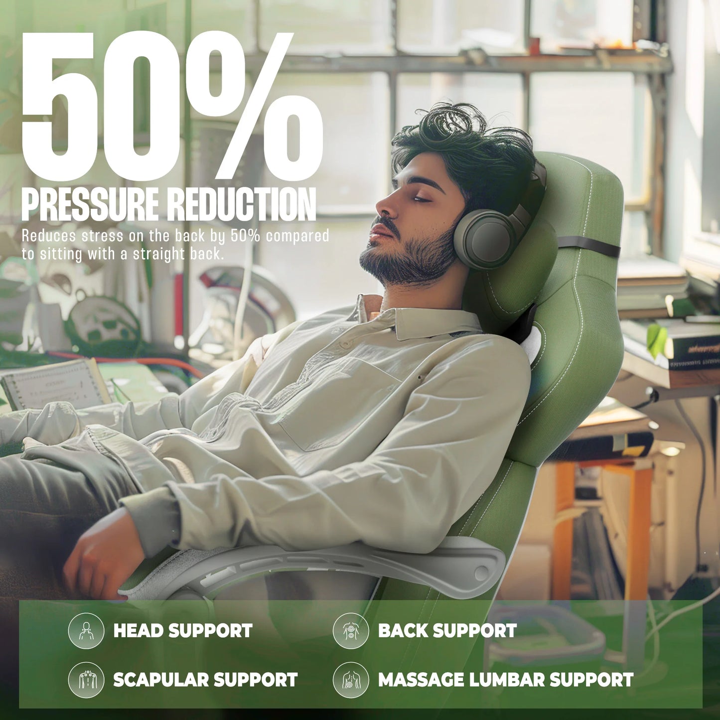 Fabric Gaming Chair – Big & Tall Gamer Chair with Footrest for Adults