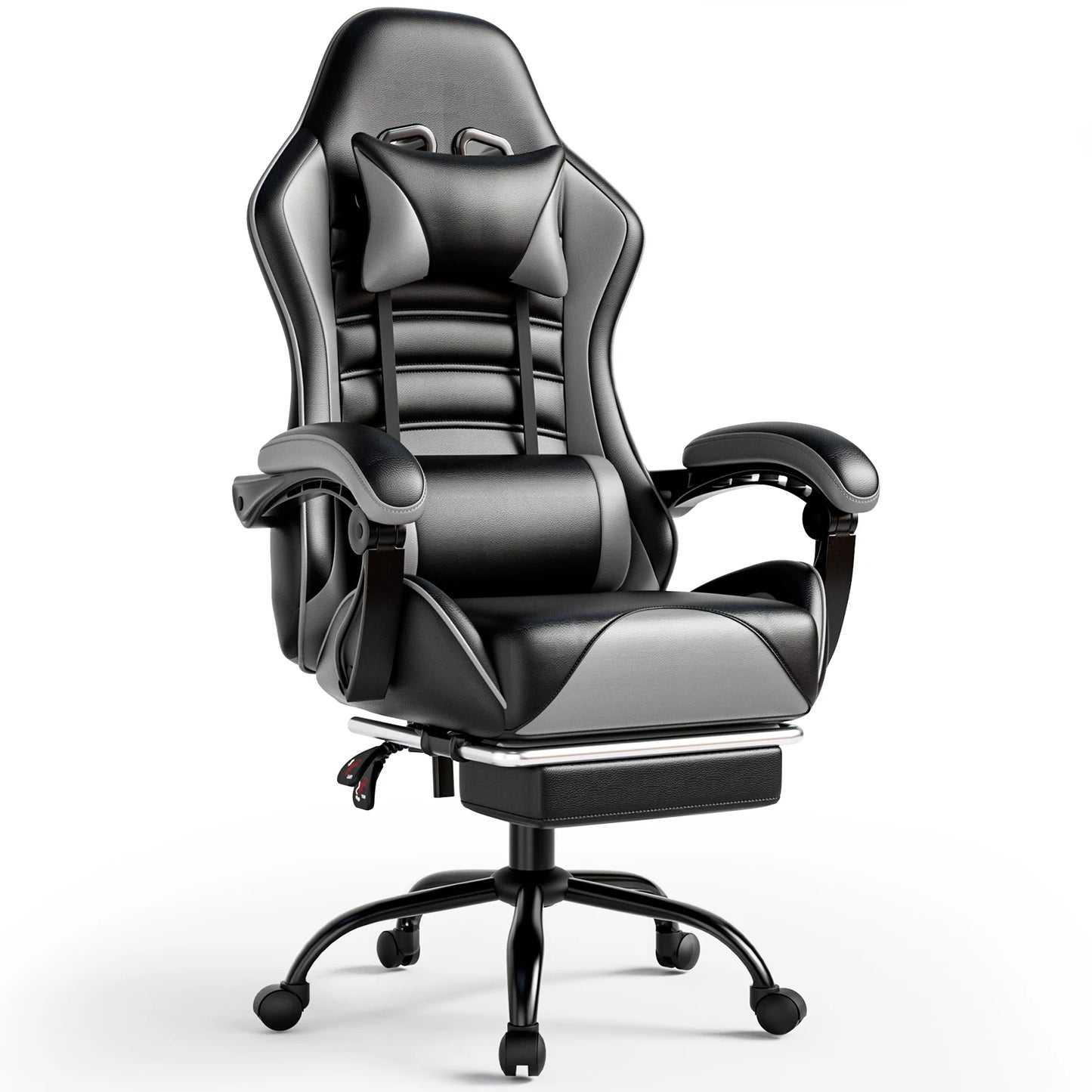 Ergonomic Gaming Chair with Footrest – Racing Style Reclining Gamer Chair