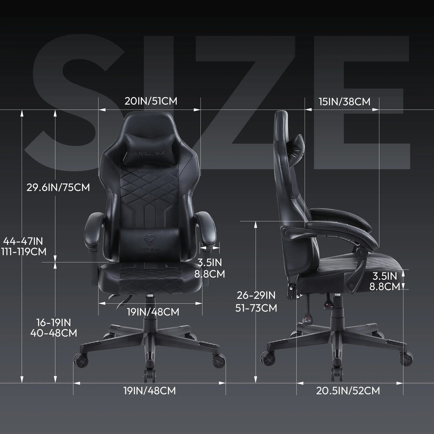 Gaming Chair – Ergonomic High Back PU Leather Reclining Computer Chair