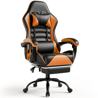 Ergonomic Gaming Chair with Footrest – Racing Style Reclining Gamer Chair