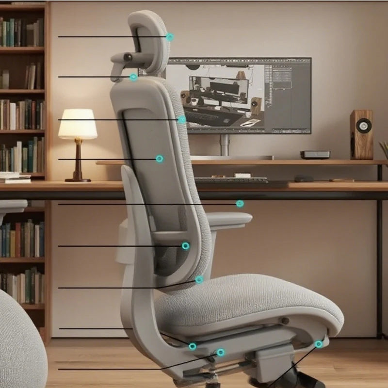 Ergonomic Office Chair – 3D Armrests & Lumbar Support Mesh Desk Chair