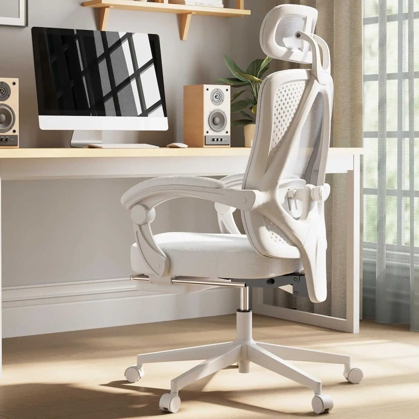 Ergonomic Mesh Office Chair – Adjustable Lumbar & Headrest Desk Chair
