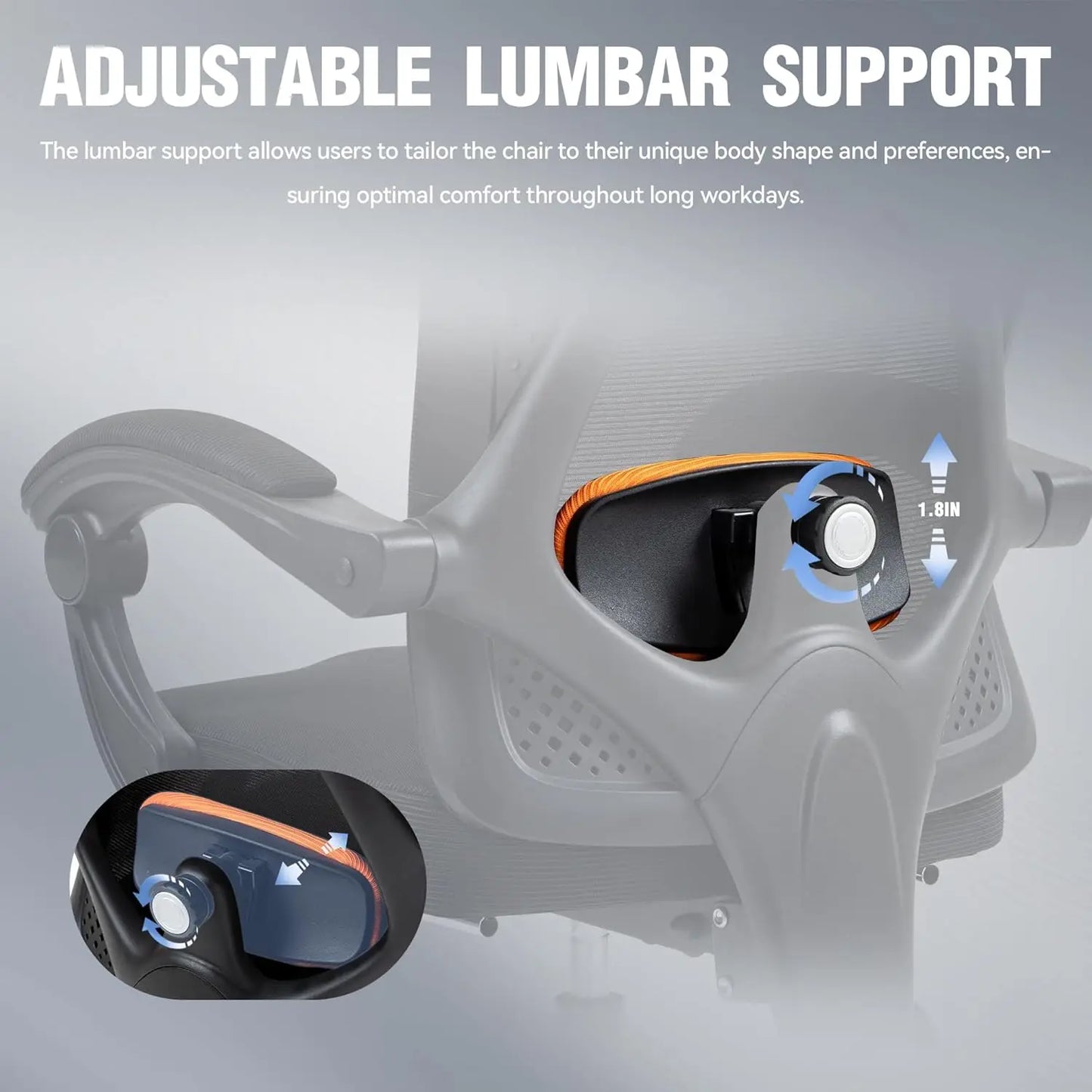 Ergonomic Mesh Office Chair – Adjustable Lumbar & Headrest Desk Chair