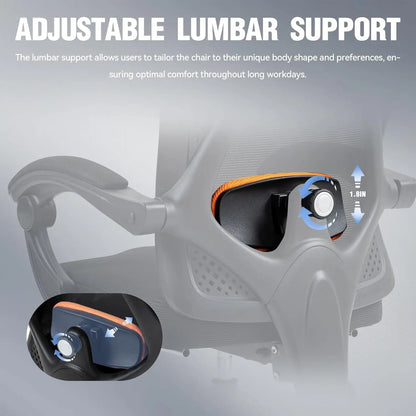 Ergonomic Mesh Office Chair – Adjustable Lumbar & Headrest Desk Chair