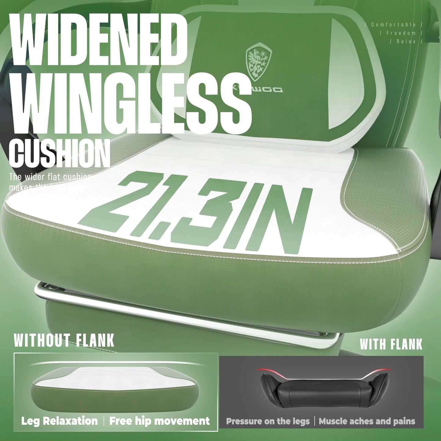 Fabric Gaming Chair – Big & Tall Gamer Chair with Footrest for Adults