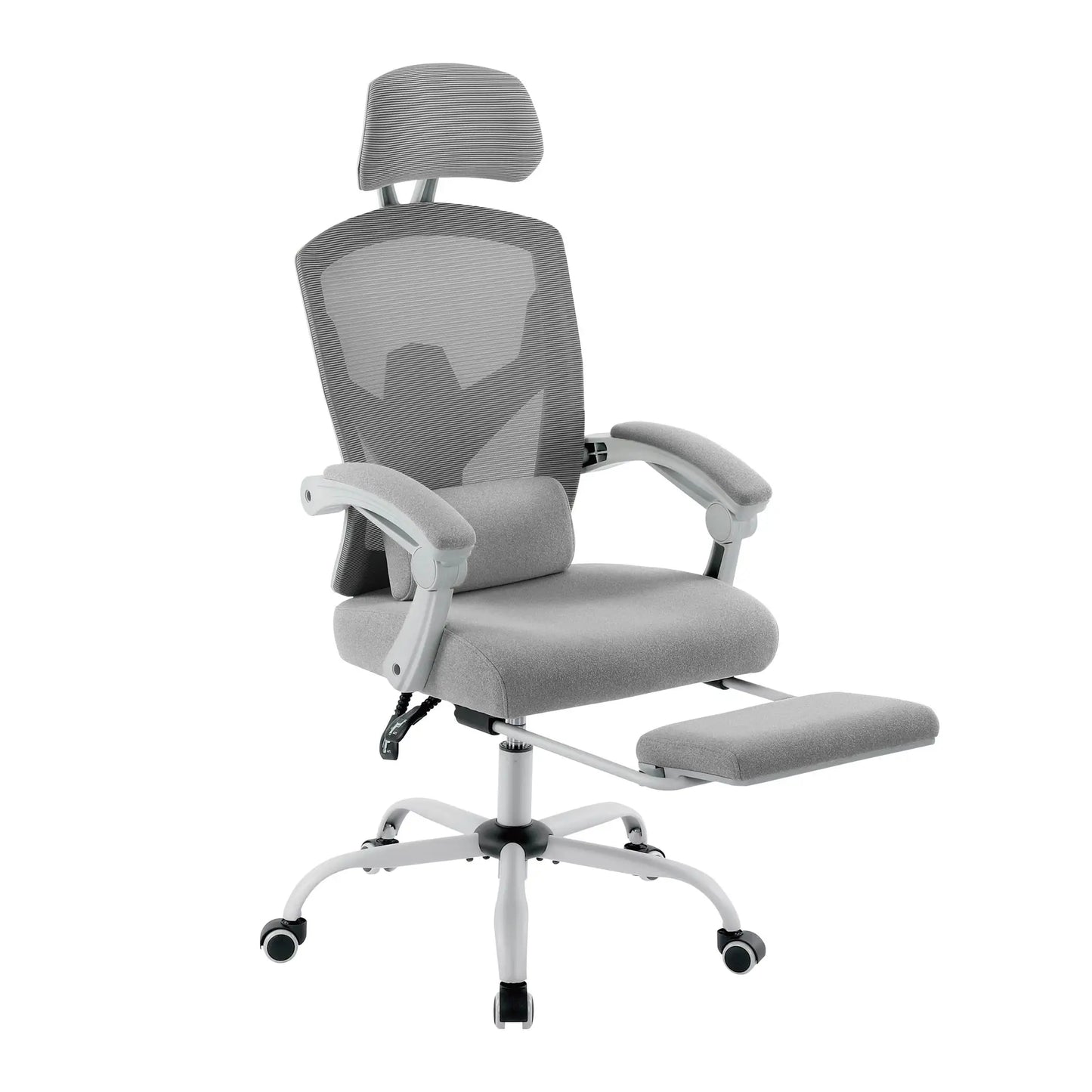 Ergonomic High Back Mesh Gaming Chair – Reclining Rocking Desk Chair with Lumbar Pillow