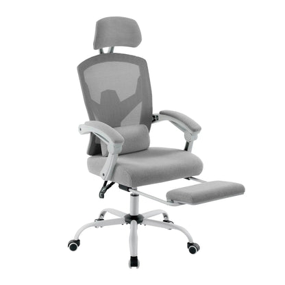 Ergonomic High Back Mesh Gaming Chair – Reclining Rocking Desk Chair with Lumbar Pillow