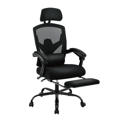 Ergonomic High Back Mesh Gaming Chair – Reclining Rocking Desk Chair with Lumbar Pillow