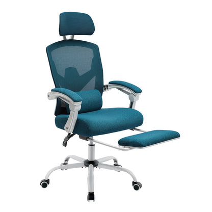 Ergonomic High Back Mesh Gaming Chair – Reclining Rocking Desk Chair with Lumbar Pillow