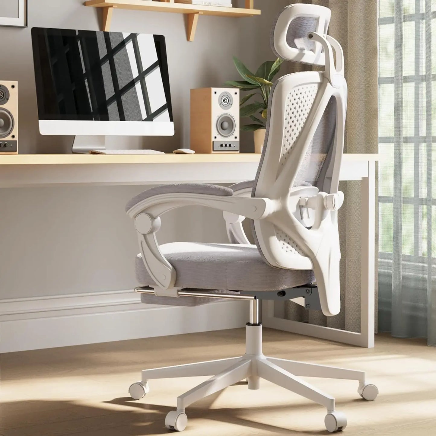 Ergonomic Mesh Office Chair – Adjustable Lumbar & Headrest Desk Chair