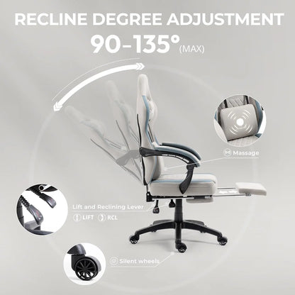 Gaming Chair – Breathable Fabric Office Chair with Pocket Spring & Gel Pad