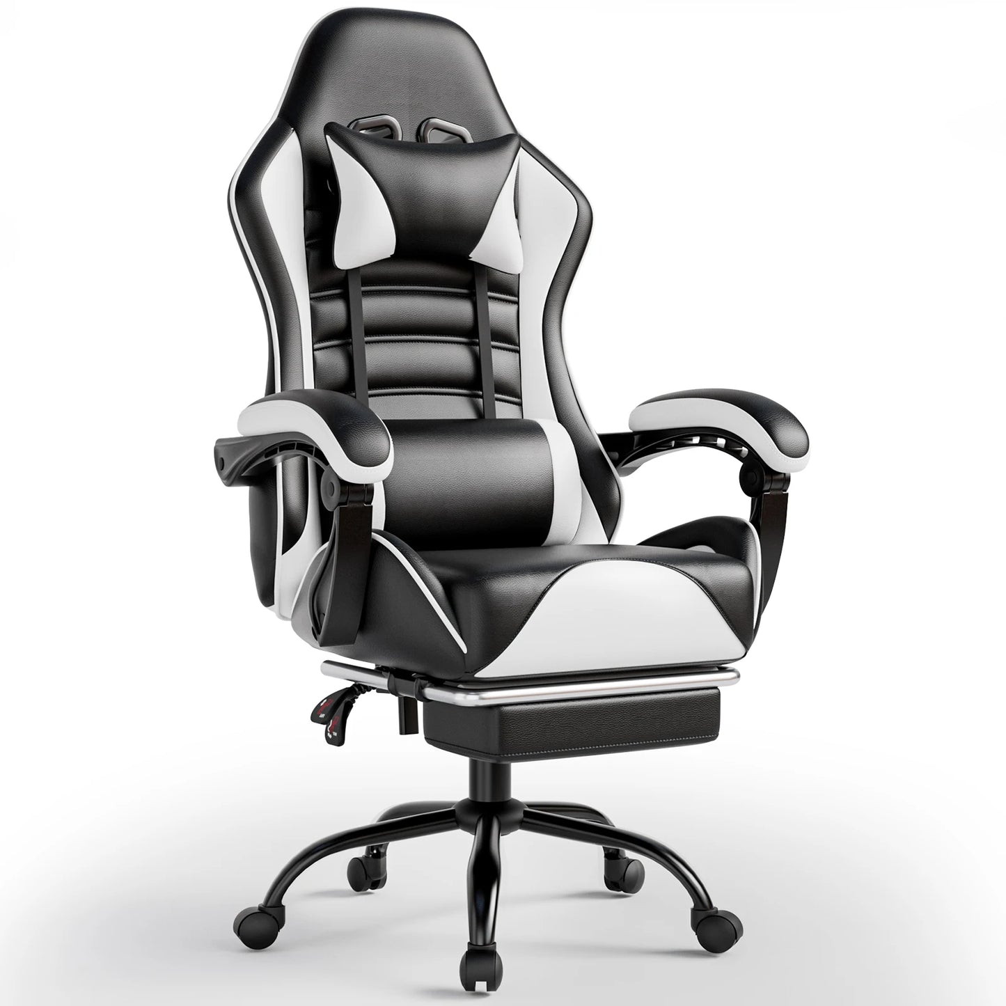 Ergonomic Gaming Chair with Footrest – Racing Style Reclining Gamer Chair