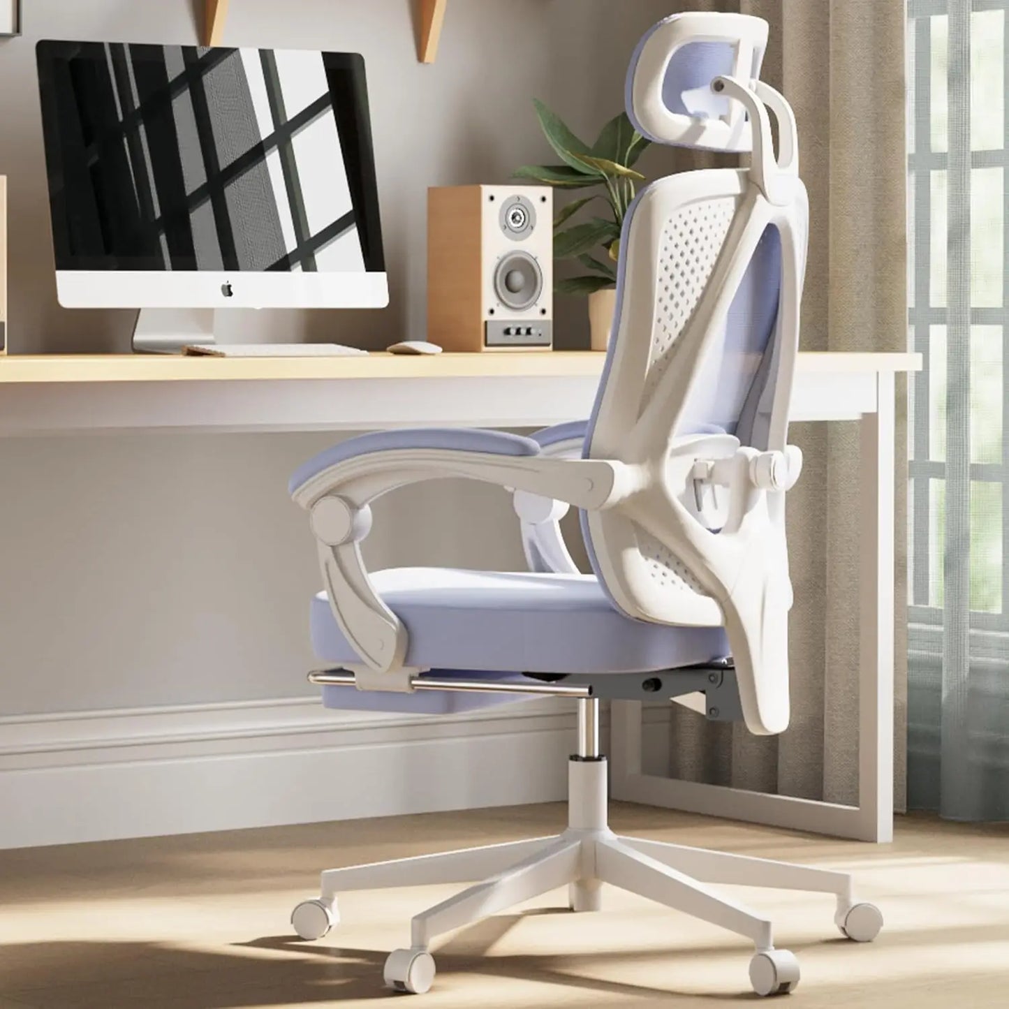 Ergonomic Mesh Office Chair – Adjustable Lumbar & Headrest Desk Chair