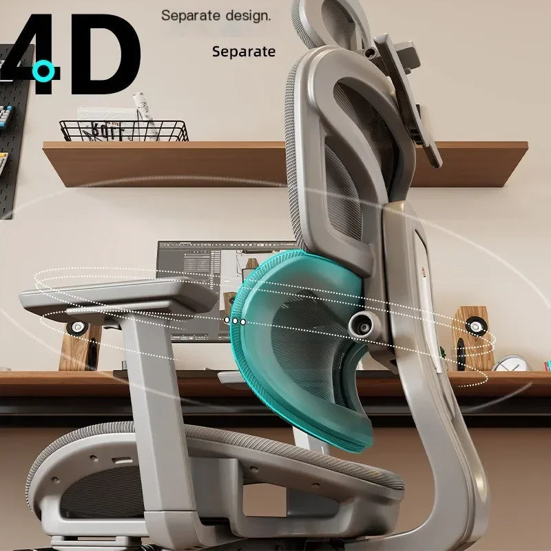 Ergonomic Office Chair – 3D Armrests & Lumbar Support Mesh Desk Chair