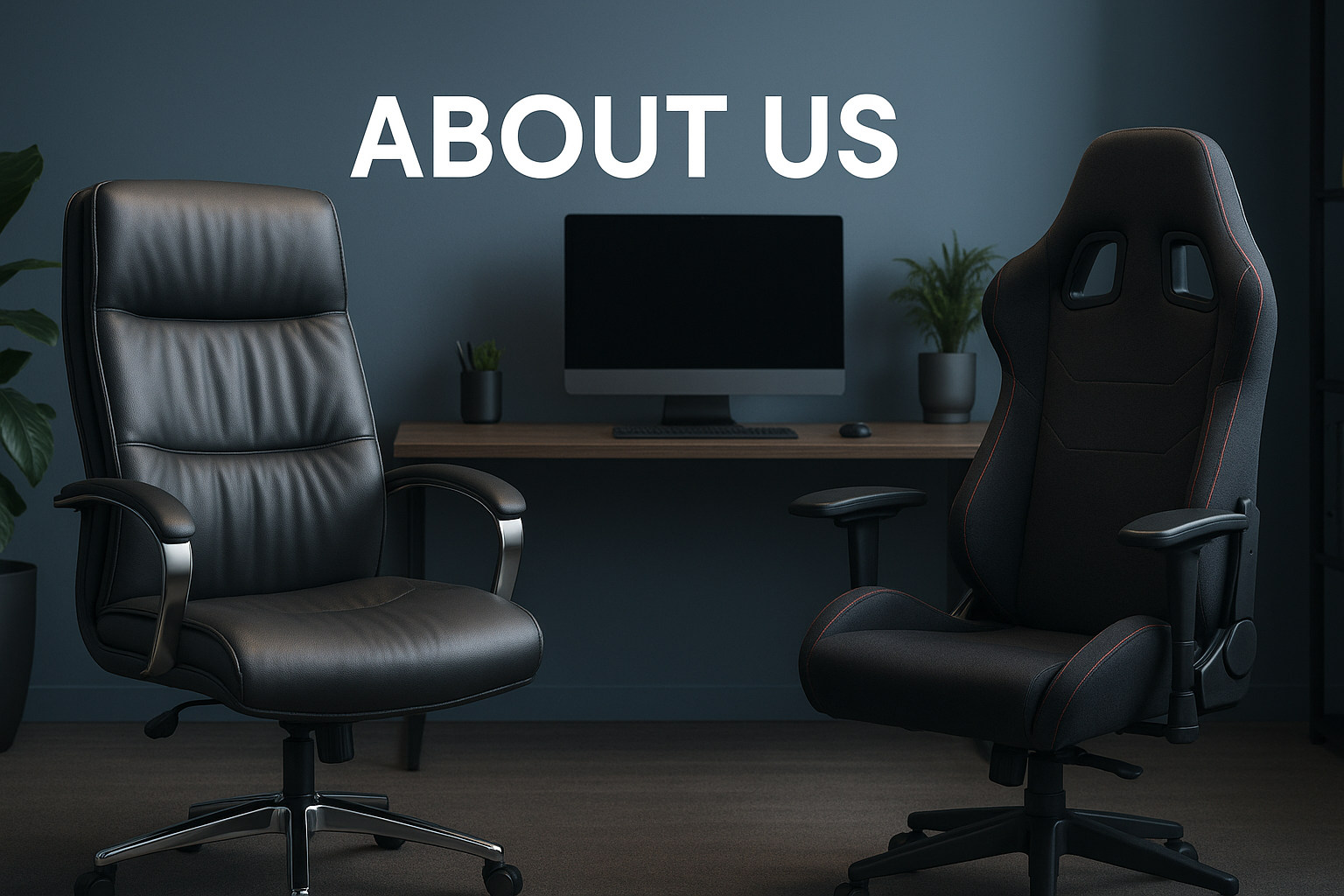 about us page cover image for office and gaming chair selling website
